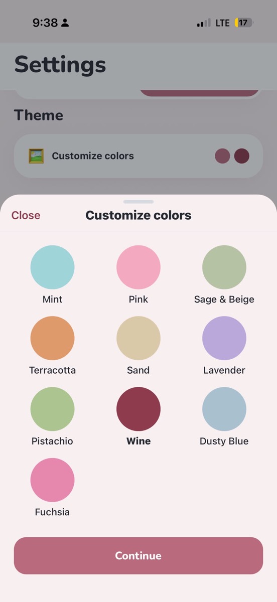 Theme color picker